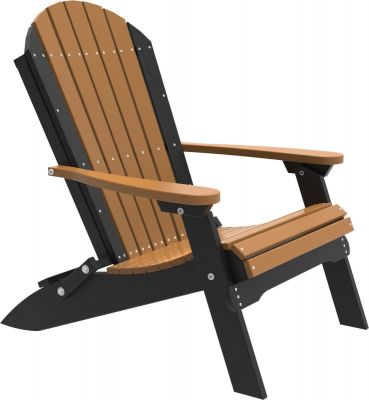 Cedar and Black Tahiti Folding Adirondack Chair