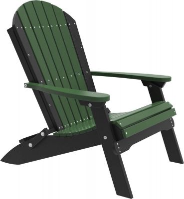 Green and Black Tahiti Folding Adirondack Chair
