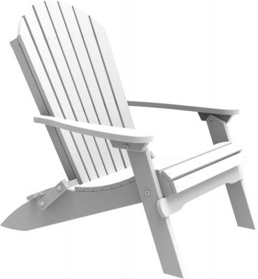 White Tahiti Folding Adirondack Chair