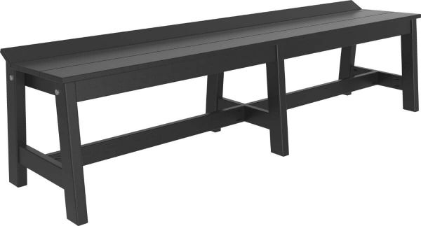 Large Black Stockton Outdoor Dining Bench