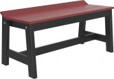 Cherrywood and Black Stockton Outdoor Dining Bench