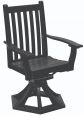 Black Aniva Swivel Rocker Chair
