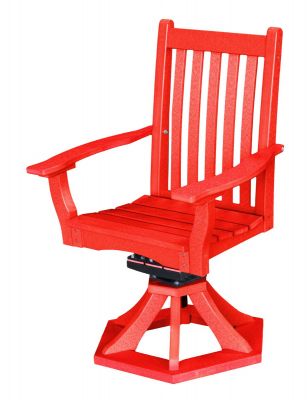 Bright Red Aniva Swivel Rocker Chair