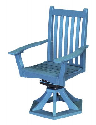 Powder Blue Aniva Swivel Rocker Chair
