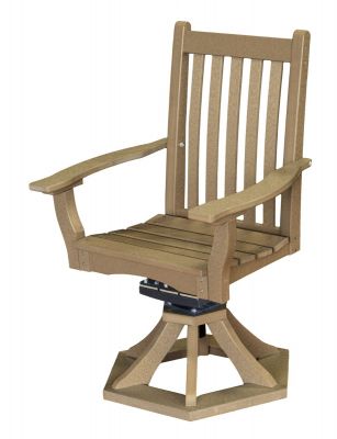 Weathered Wood Aniva Swivel Rocker Chair