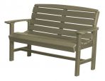 Olive Green Bay Outdoor Bench