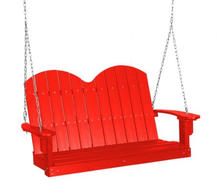 Bright Red Green Bay Outdoor Swing