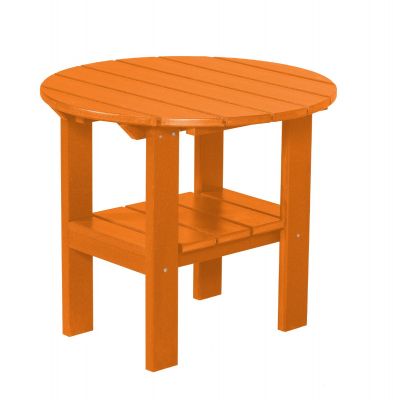 Bright Orange Odessa Round Outdoor Side Table