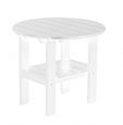 White Odessa Round Outdoor Side Table