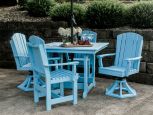 Powder Blue Outdoor Dining Set