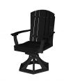 Black Oristano Outdoor Swivel Dining Chair
