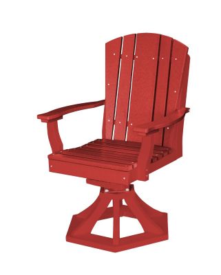 Cardinal Red Oristano Outdoor Swivel Dining Chair