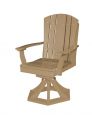 Weathered Wood Oristano Outdoor Swivel Dining Chair