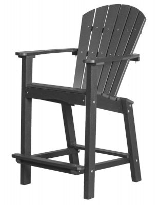 Dark Gray Panama High Outdoor Dining Chair