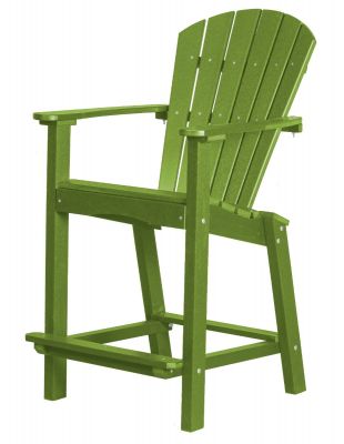 Lime Green Panama High Outdoor Dining Chair