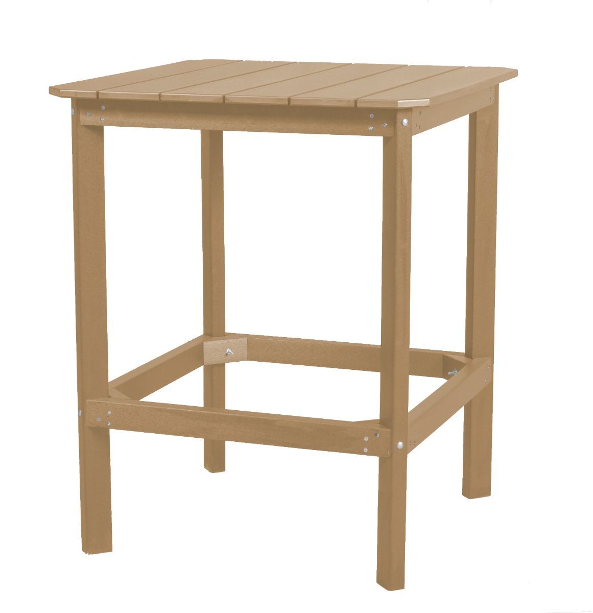 Weathered Wood Panama High Outdoor Dining Table