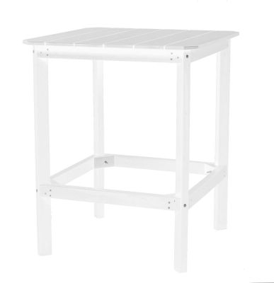 White Panama High Outdoor Dining Table