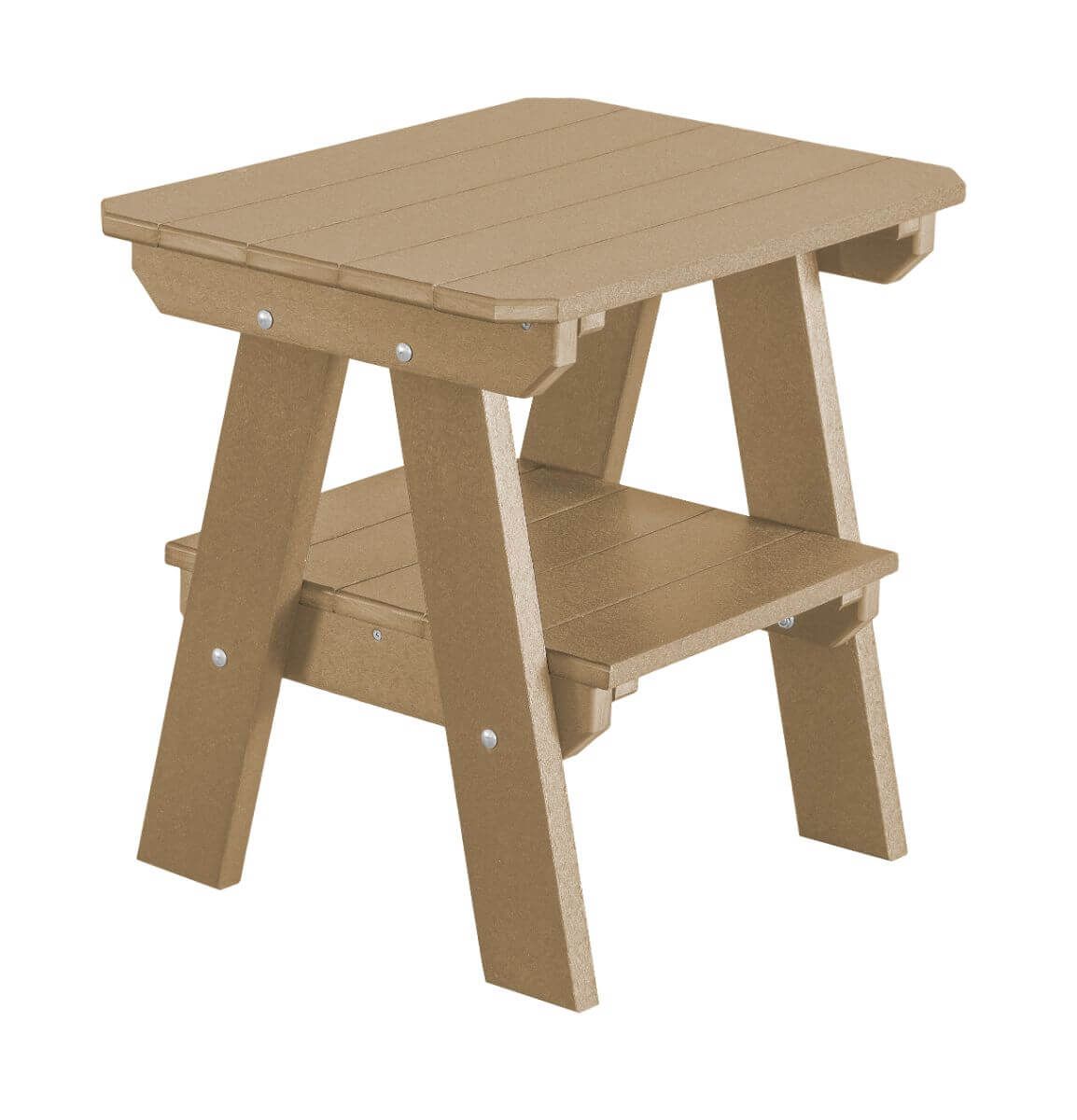 Weathered Wood Sidra Outdoor End Table