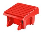 Bright Red Sidra Outdoor Gliding Footrest