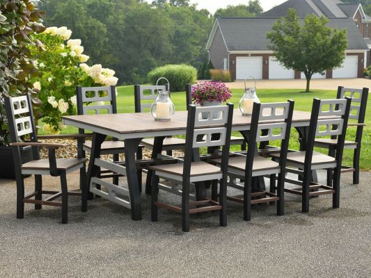 Outdoor Trestle Table and Chairs