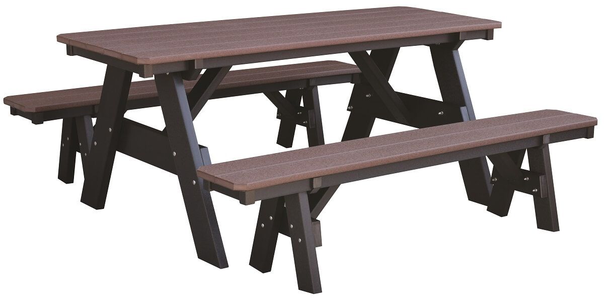 Winnipeg Picnic Table And Benches, Wooden Picnic Tables With Detached Benches