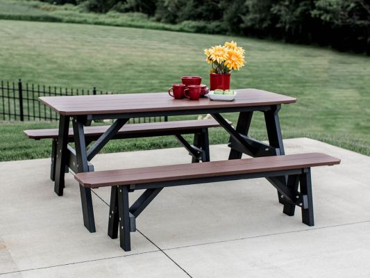 Picnic Table with Detached Benches