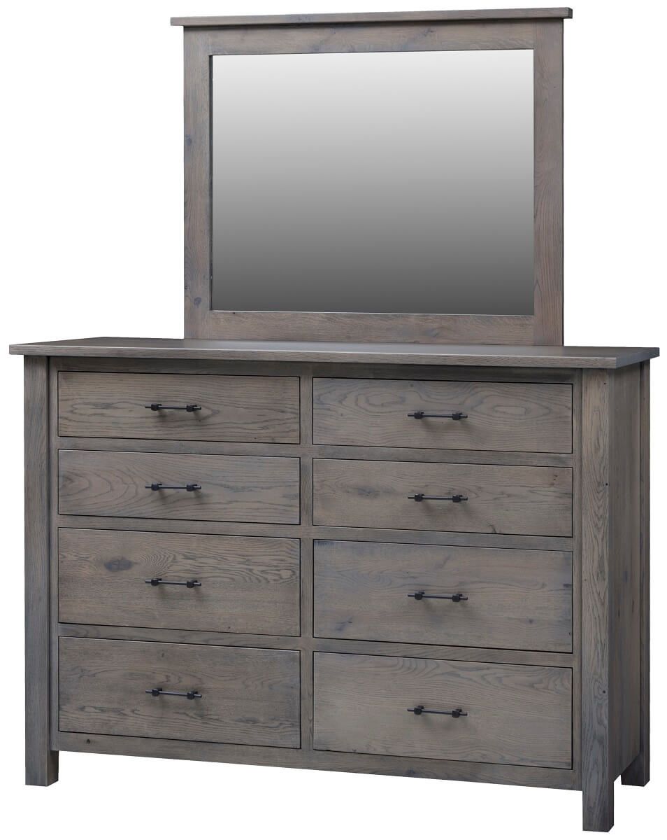 Bald Knob 8 Drawer Mirrored Dresser, 8 Drawer Dresser Tall