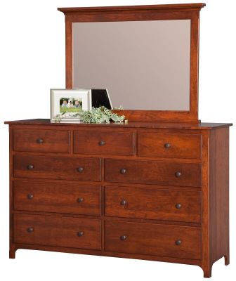 Countryside Amish Furniture, Solid Cherry Shaker Dresser