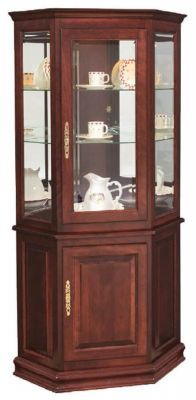 Chartres Canted Corner Curio Cabinet, Corner China Cabinet Modern