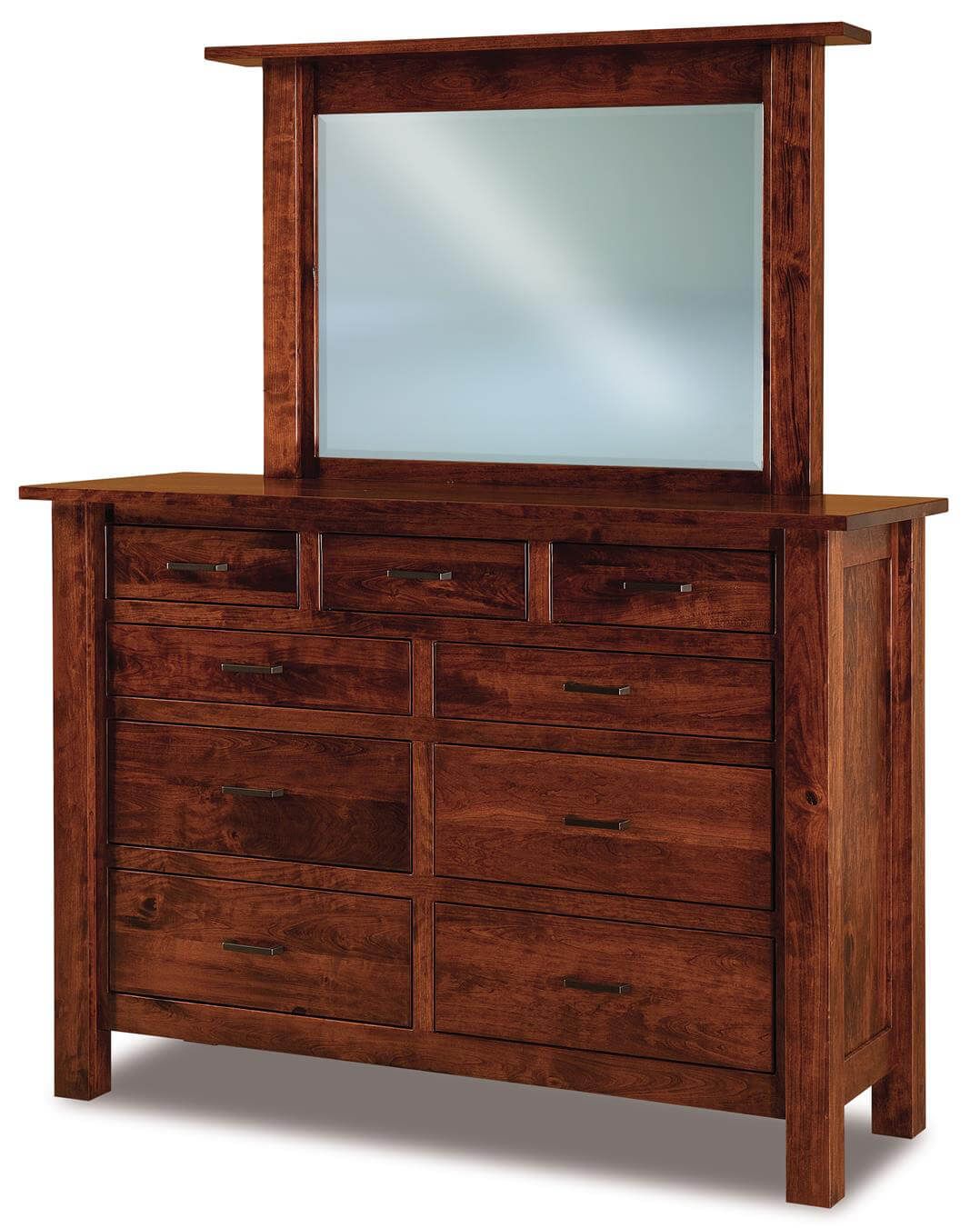 Harper Tall Mirrored Dresser - Countryside Amish Furniture