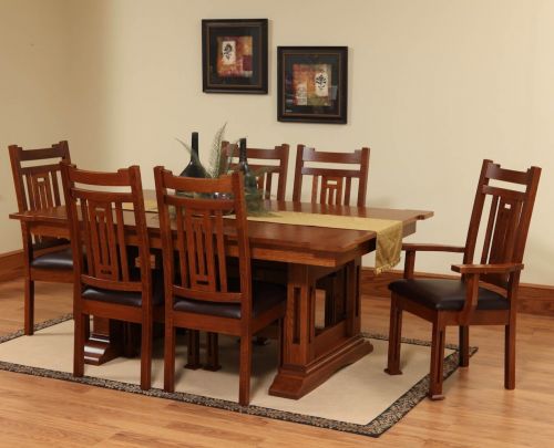 Oak Furniture Dining Tables, Mission Style Oak Dining Room Set