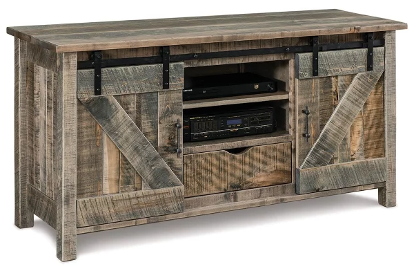 Alburtis Barn Door Media Stand
