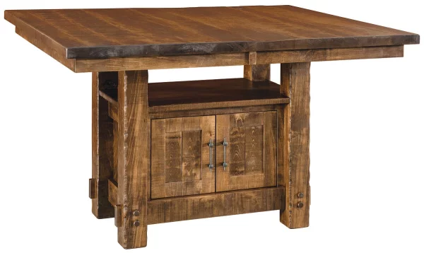 Attalla Rustic Cabinet Pub Table