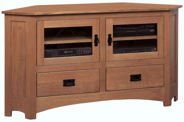 Barkerville 2-Drawer Corner TV Cabinet