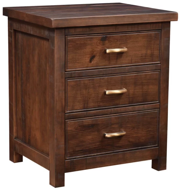 Beechwood 3-Drawer Night Table