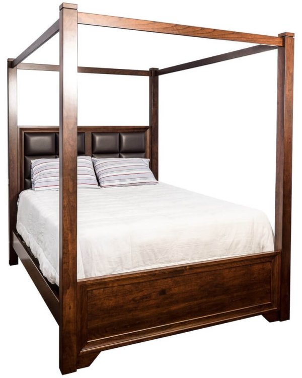 Birchwood Upholstered Canopy Bed