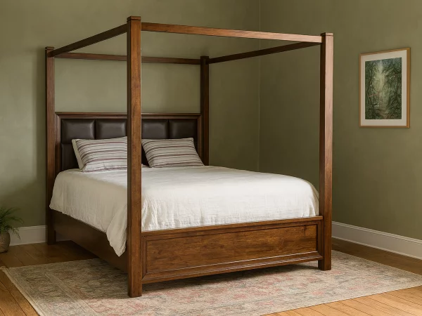 Birchwood Upholstered Canopy Bed