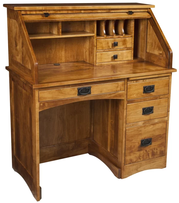 Cedar Key Single Pedestal Rolltop Desk