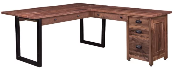 Chadron L-Shaped Desk With Live Edge