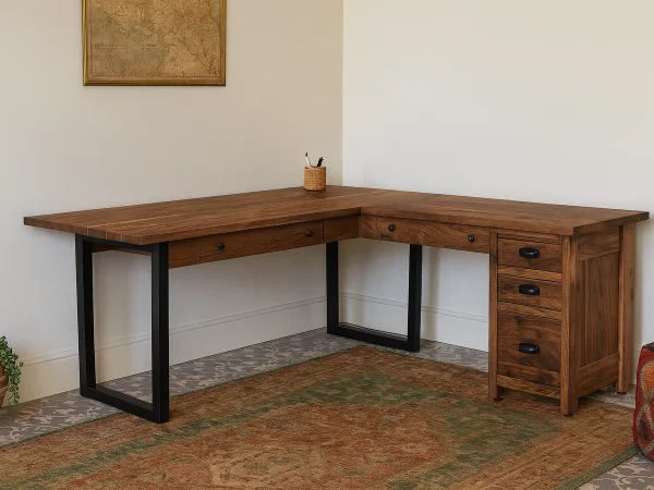 Chadron L-Shaped Desk With Live Edge