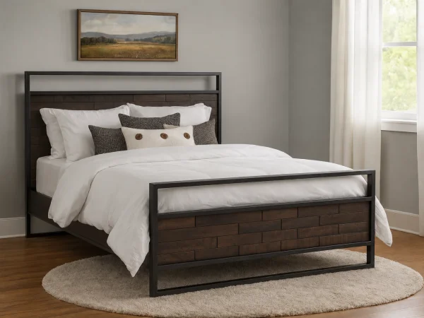 Chauncey Rustic Industrial Bed