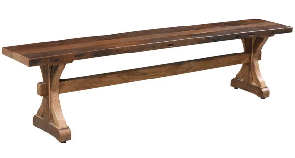 Croydon Reclaimed Trestle Bench