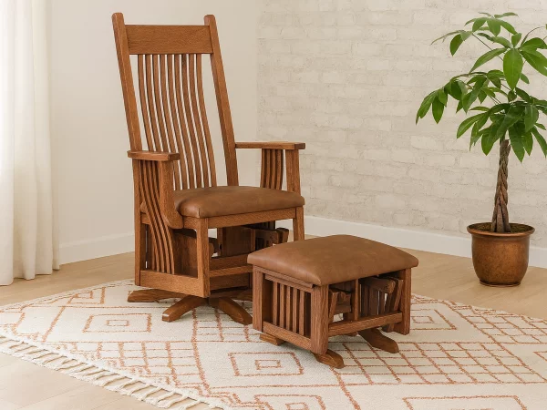 Deltana Wooden Swivel Glider
