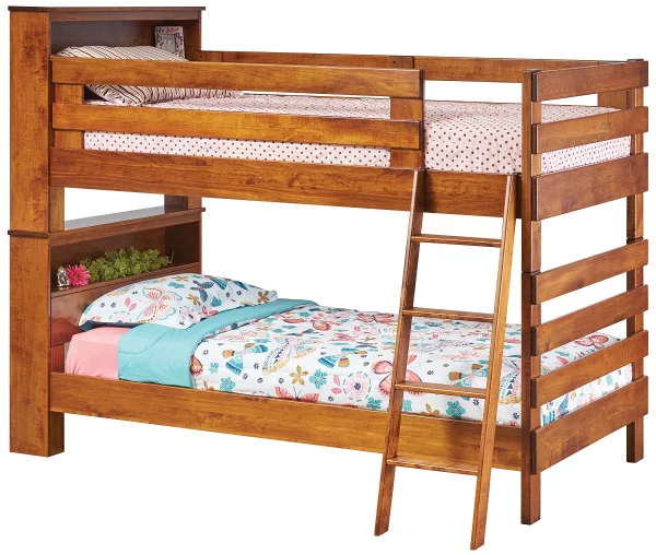 Elberta Twin Bookcase Bunk Bed
