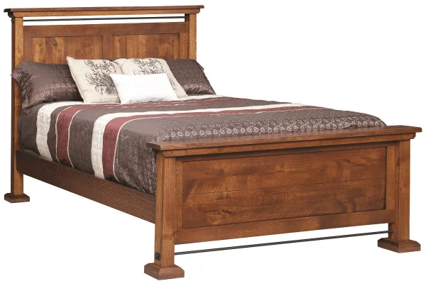 Elkton Rustic Industrial Panel Bed