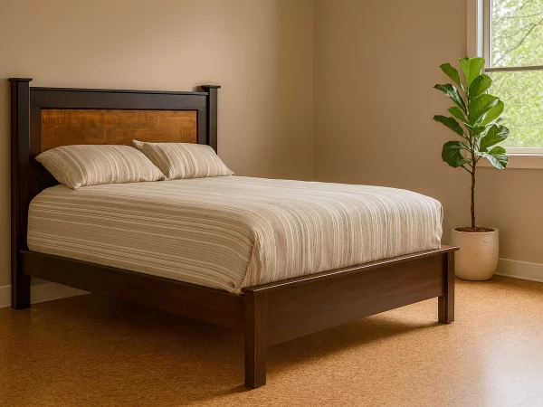 Etowah Panel Bed With Tiger Maple