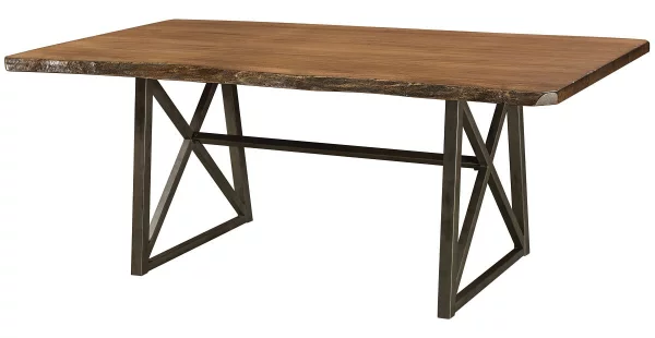 Gaffney Live Edge Dining Table: 72” - 84” Length