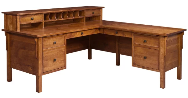 Grady L-Shaped Desk with Hutch
