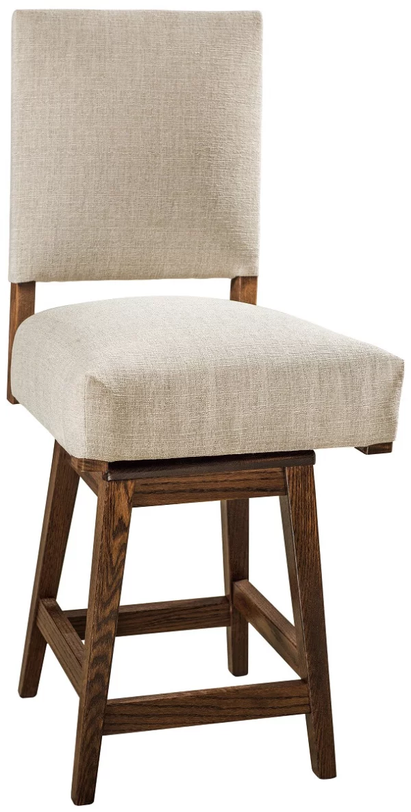 Hank Upholstered Swivel Pub Chair