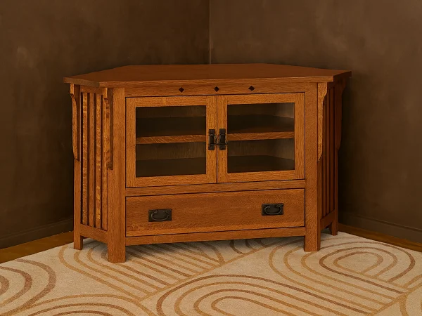 Lakeland 1-Drawer Corner TV Cabinet
